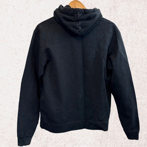 Black Hooded Sweatshirt with Graphic Design - Picture 2 of 2